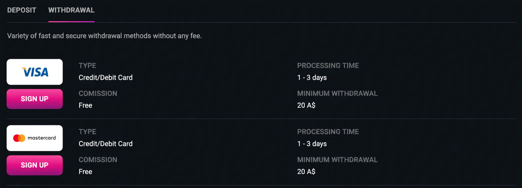 withdrawal